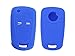 Produktbild Happyit Silikon Auto Schlüsselabdeckungs Fall für Vauxhall Opel Corsa D Astra Vectra 2 Tasten Fernschlüssel (Dunkelblau)