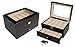 TimelyBuys 20 Piece Ebony Walnut Wood Men's Watch Box Display Case Collection Jewelry Box Storage Glass Top Father's Day Gift
