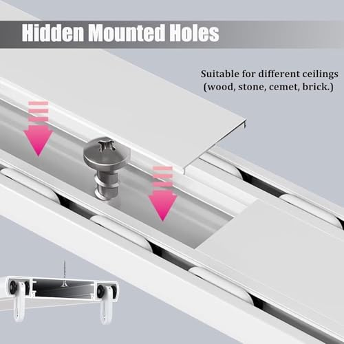 Support rideau blanc 90 cm ensemble de tringles à rideaux robustes - 5