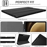 TECHGEAR Smart Case for Samsung Galaxy Tab S9 FE Plus (S9 FE+) 12.4" 2023 (SM-X610 / SM-X616) PU Leather Slim Smart Case Stand Cover with Corner Protection [Auto Wake/Sleep] Soft TPU Holder - Black - Image 4