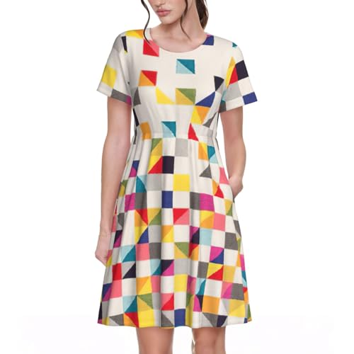 Robe d'été à manches courtes fraîche et élégante pour tous les jours