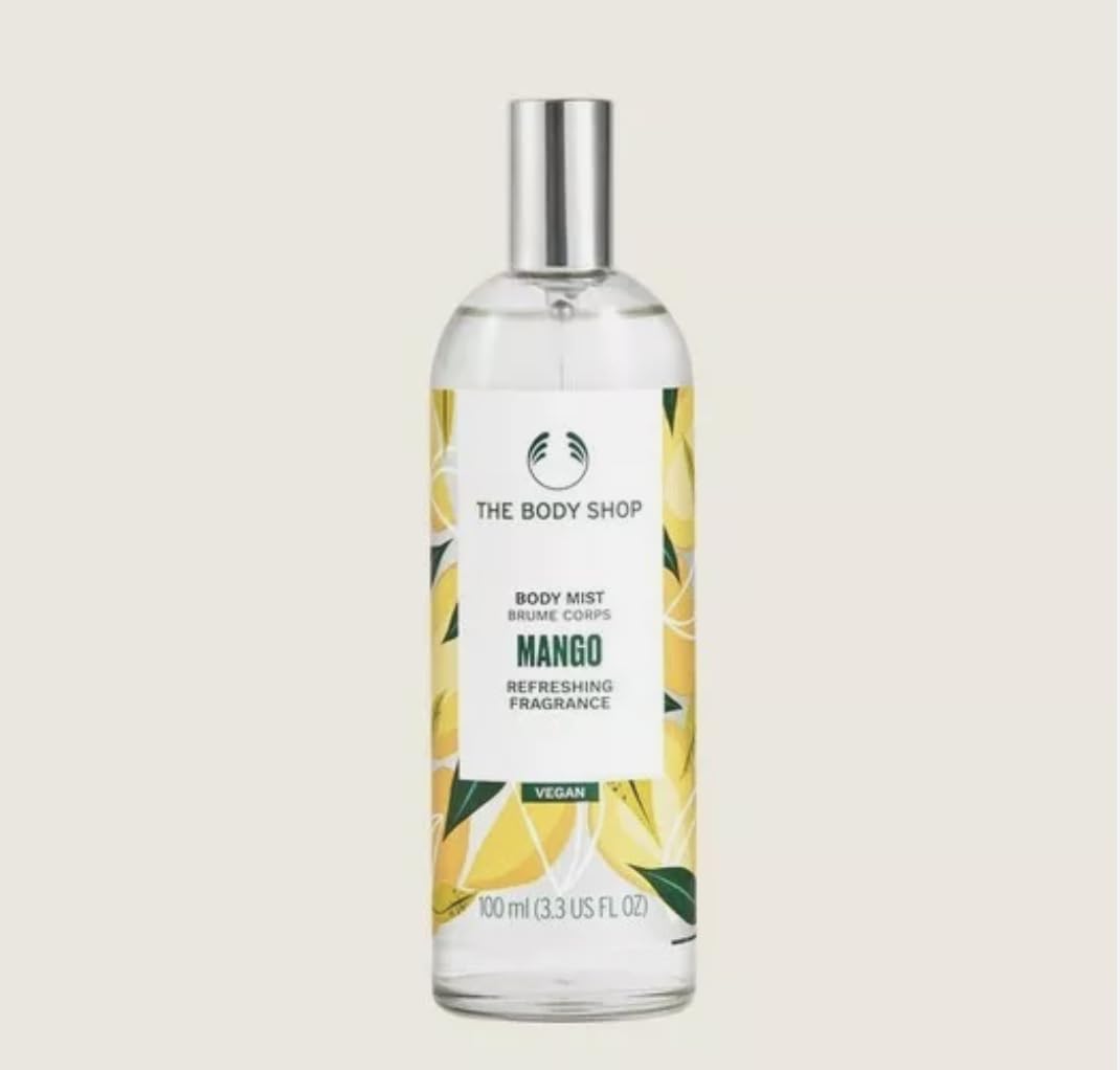 The Body Shop Mango Geschenkset – veganes Pflegeset mit Duschgel 250ml, Körperbutter, Körperspray, Handcreme & Luffaschwamm – tropischer Duft – Geschenk für Frauen