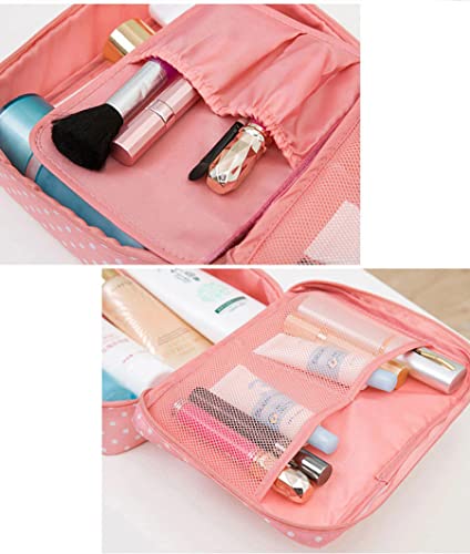 Nécessaire Bolsa Unissex Fitness Viagem Organizador De Maquiagem e Acessórios N-06 Cor: Rosa-Bolinha