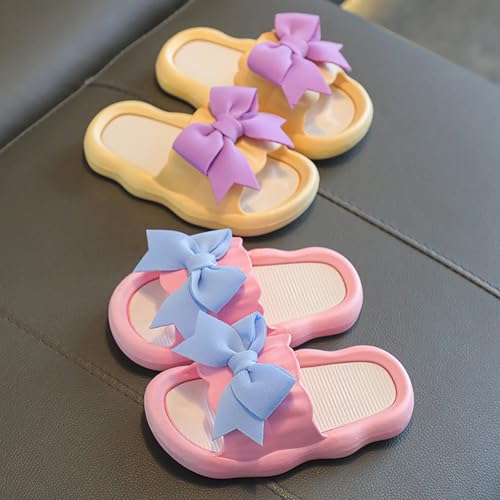 Girls Bowknot Slippers Cute Cushion Thick Flip Flops Summer Sole Sole Large Bow Kawaii Platform Cloud Slides Slipper4