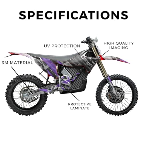 Image of Carbon Fiber Stark Varg MX 2023-2025 Graphics Kit Wrap - Grunge Star Purple - Varg MX Skin - Premium 3M Vinyl Protective Wrap Decal Cover - Easy to Apply | Crafted in The USA by MightySkins
