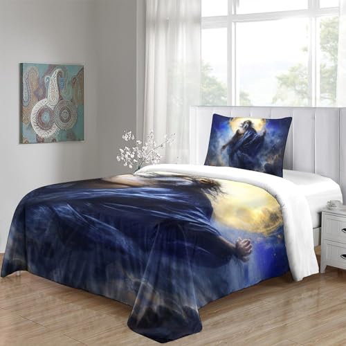Parure lits en microfibre Jésus pour chambre d'enfants