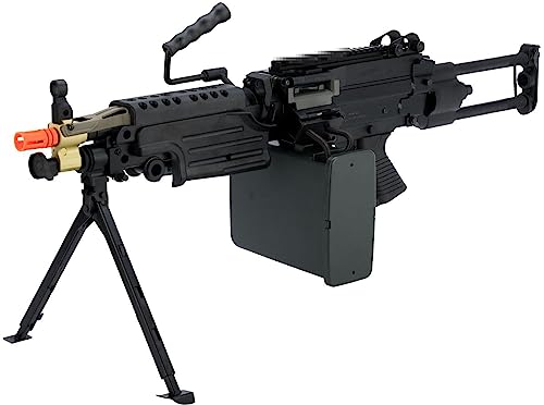 Evike Airsoft - A&K/Cybergun FN Licensed M249 Minimi Airsoft Saw w/Metal Body (Model: MK II para/Black)