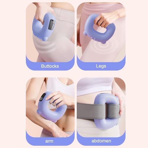 Ahuuen Fascia Massager | 2 Modes 8 Levels Rechargeable Muscle Relaxation Device - Equipment Portable Machine with Belt for Neck Gym Legs Belly Waist Relaxation Arms Muscle Knot Recovery - Image 6