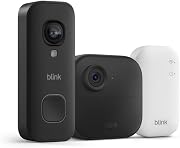 Blink Outdoor 4 and Wired Doorbell 2K+ (newest model) — Two-year battery 1080p camera and 2K hardwired doorbell. Sync Module Core included — 1 Camera + Doorbell (Black)