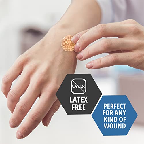 Med Pride Sheer Plastic Spot Bandages - 7/8” Sterile Small Round Bandages With Non-Stick Pad For Wound Care- First Aid Strips With Hypoallergenic Adhesive- Mini Latex Free Face Bandages [100 Pieces] #TOP2