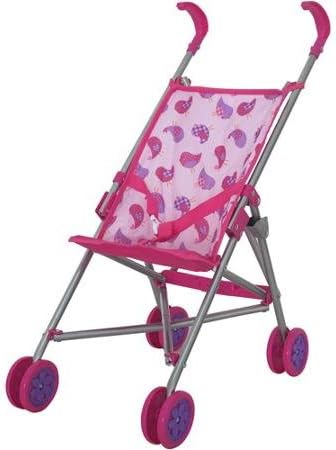 The My Sweet Love Umbrella Doll Stroller Rack Fill, Birds, makes for a cute addition to playtime. This collapsible carrier holds most dolls up to 18-inches, making it simple for children to take their favorite toys for walks