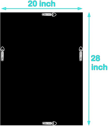 Miniatura 7 de QMDECOR Espejo rectangular plateado con diamantes para decoración de pared, 20 x 28 pulgadas, para colgar en la pared, sin marco, para decoración de