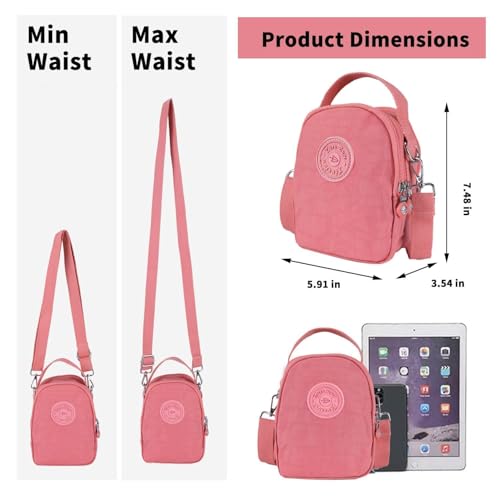 Mini Size Waterproof Crossbody Bags for Women Trendy Multi Pocket Bag Cellphone Crossbody Purse Suitable for Teenagers2