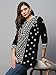 Ada Hand Embroidered Indian Chikankari Cotton tunic Top Short Kurti for Women A911368 Black (XL)