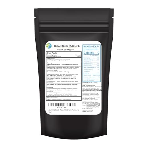 Prescribed For Life Sodium Bicarbonate Powder | Organic Aluminum Free Baking Soda | Bicarbonato de Sodio Organico sin Alumino | USP Grade - Higher Quality & Purity Than Food Grade (1 kg)