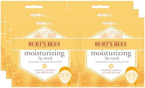 Burt's Bees 100% Natural Moisturizing Lip Mask, Single Use Conditioning Lip Care, 6 Count