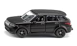 SIKU 1123 Range Rover Sport SUV de Luxe avec Portes ouvrantes et Crochet d'attelage, carrosserie en métal, Noir, Voiture Jouet pour Enfants