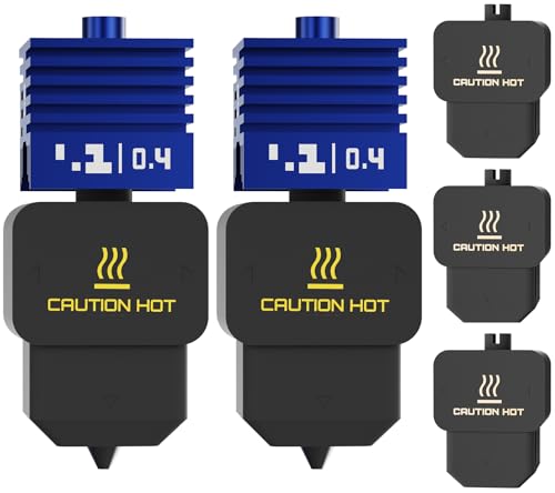 BIQU 2PCS Panda Juicer SFC H2D Hotend Print Head 0.4mm Kit, for Bambu-Lab H2S/H2D/H2C/A1/A1 Mini, Upgrade VantaC Non-Stick Coating Nozzle Integrated Hardened Steel Hot end (Extra 3 Silicone Socks)