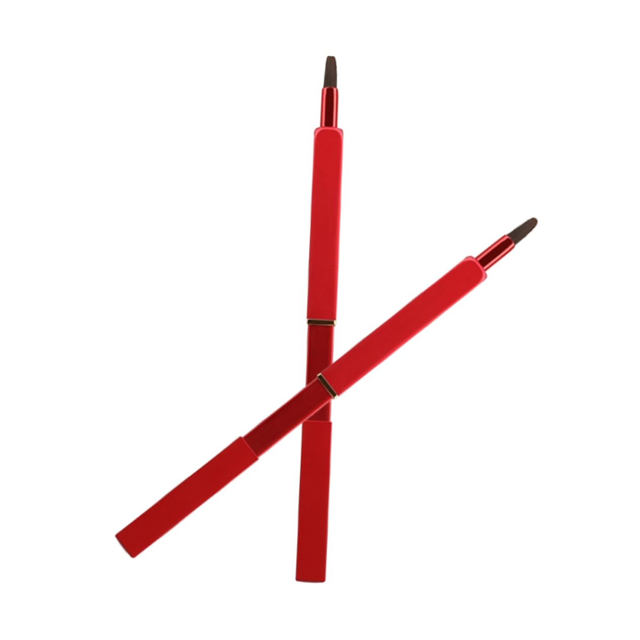 IWOWHERO 2pcs Nylon Fiber Lip Brush Retractable Lipstick Applicator Makeup Brush Set