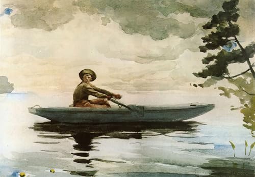 Oeuvre d'impression wall art le batelier Winslow Homer toile moderne de salon 60x90cm