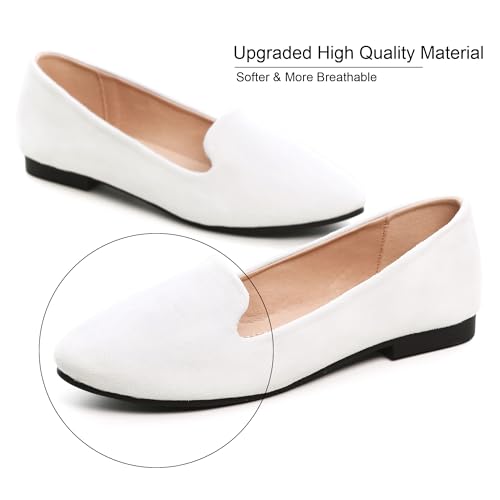 Image of Dear Time Women's Casual Loafers Flats Comfortable Round Toe Dress Shoes Slip On Ballet Flats for Women Work Office Shoes