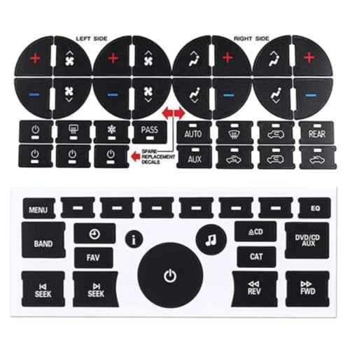 Autocollants boutons de commande tableau de bord Saturn Outlook XR 2009-2012