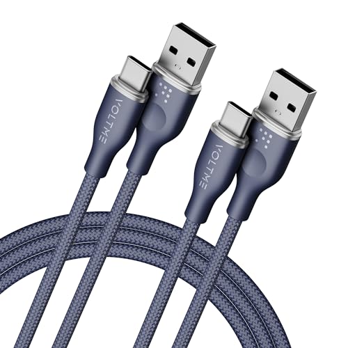 Set di 2 Cavi USB-C Ricarica Rapida 1.80m in Nylon Intrecciato