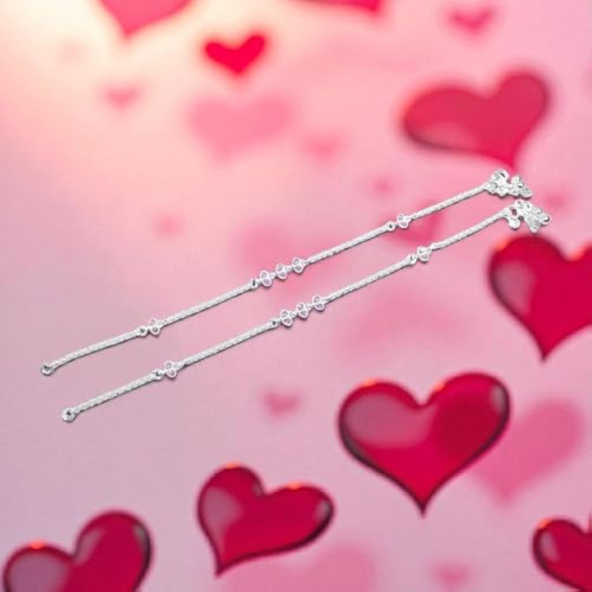 Women's Shimmering Bowknot Delicate 925 Silver Anklet