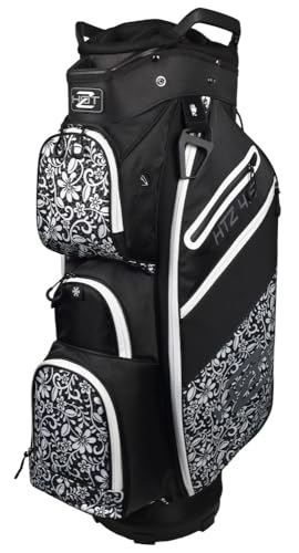 Hot-Z 4.5 14 Way Divider Golf Cart Bag Ladies Lace Black/White