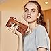 VALENCHI Women's Leather Wallet - RFID Blocking Wallet - Ladies Clutch Hand Purse With Card Holder Slots (Cognac Vintage LW02)