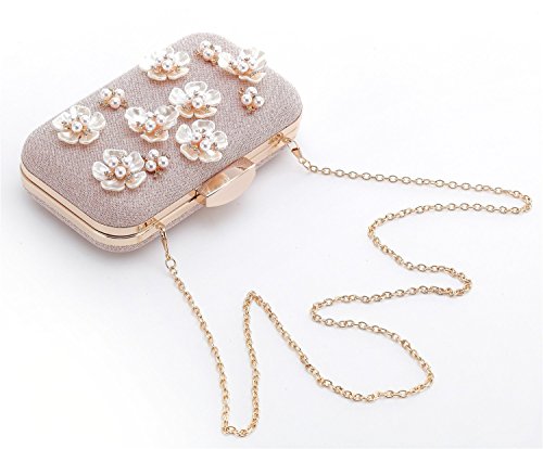 INOVERA (LABEL) Women's Glitter Floral Rhinestone Beaded Evening Party Clutch Wedding Bag Wallet - Image 6