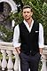 COOFANDY Herren Weste Anzugweste V-Ausschnitt Slim fit Formale Hochzeit Einfarbige Elegant Herrenwesten Business Party Smoking Weste Schwarz S