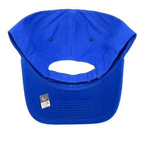 Gorra deportiva azul con logo bordado ajustable miniatura 2