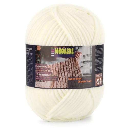 Chunky Velvet Yarn for Crocheting & Knitting, 7.05oz 262.4yd Super