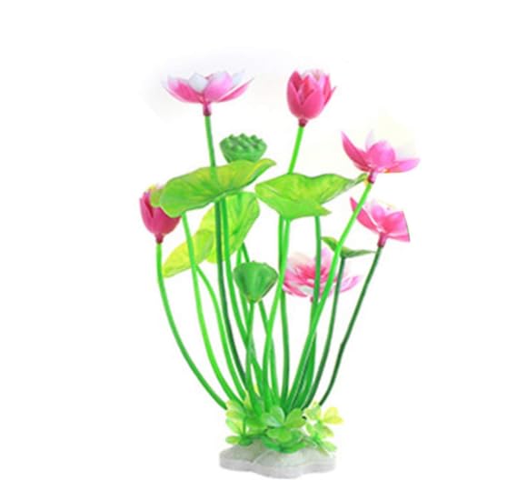 Pink Artificial Water Plants Artificial Lotus Fish Tank Ornament Aquarium Aquatics Grass Flower Simulation Wedding Favors Plastic Plastic