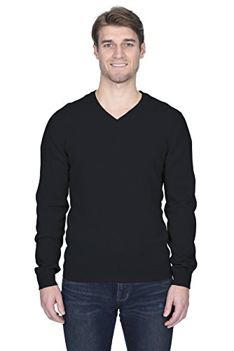 State Fusio Basic V-Neck Sweater Merino Wool Long Sleeve Pullover for Men - Made with 100% Merino Wool