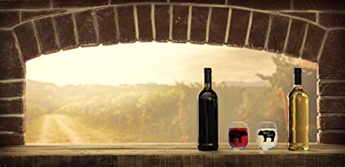 Mama Bear, Papa Bear - 15Oz Crystal Wine Glasses - Couples Stemless Wine Glasses – His And Hers Gifts Ideas For Anniversary, Weddings, Bridal Showers #TOP1