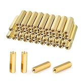 100Pcs M3x 12mm Female Brass Thread Hex Standoff Spacer Screws Threaded Pillar PCB Motherboard Assor