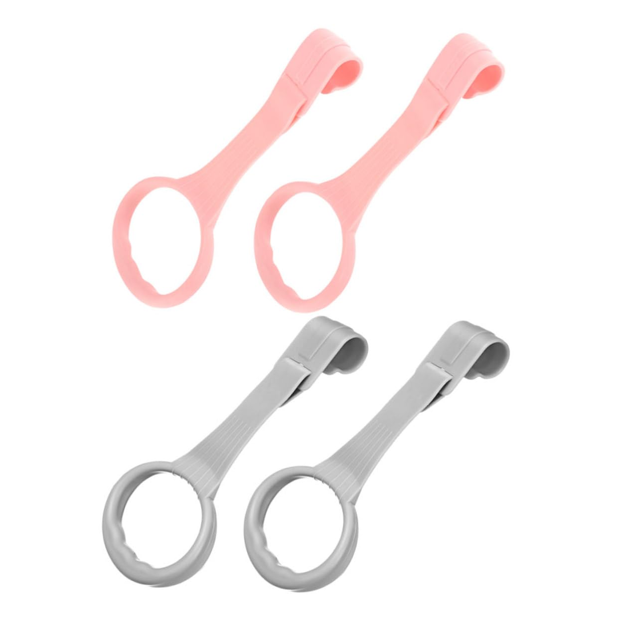 WHAMVOX 4pcs Baby Bed Stand up Rings Safe Walking Assistant for Crib Teething Toys Stacking Rings Mobile Pull up Handles for Toddlers