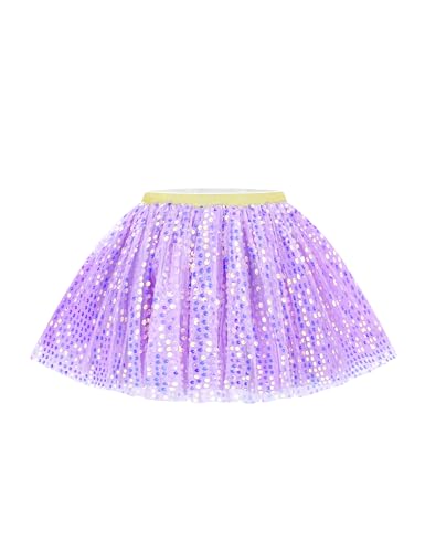 Tutu Skirts for Girls Size 5-6 Years Old Layered Tulle Ballet Dance Dress Purple Princess Dancewear