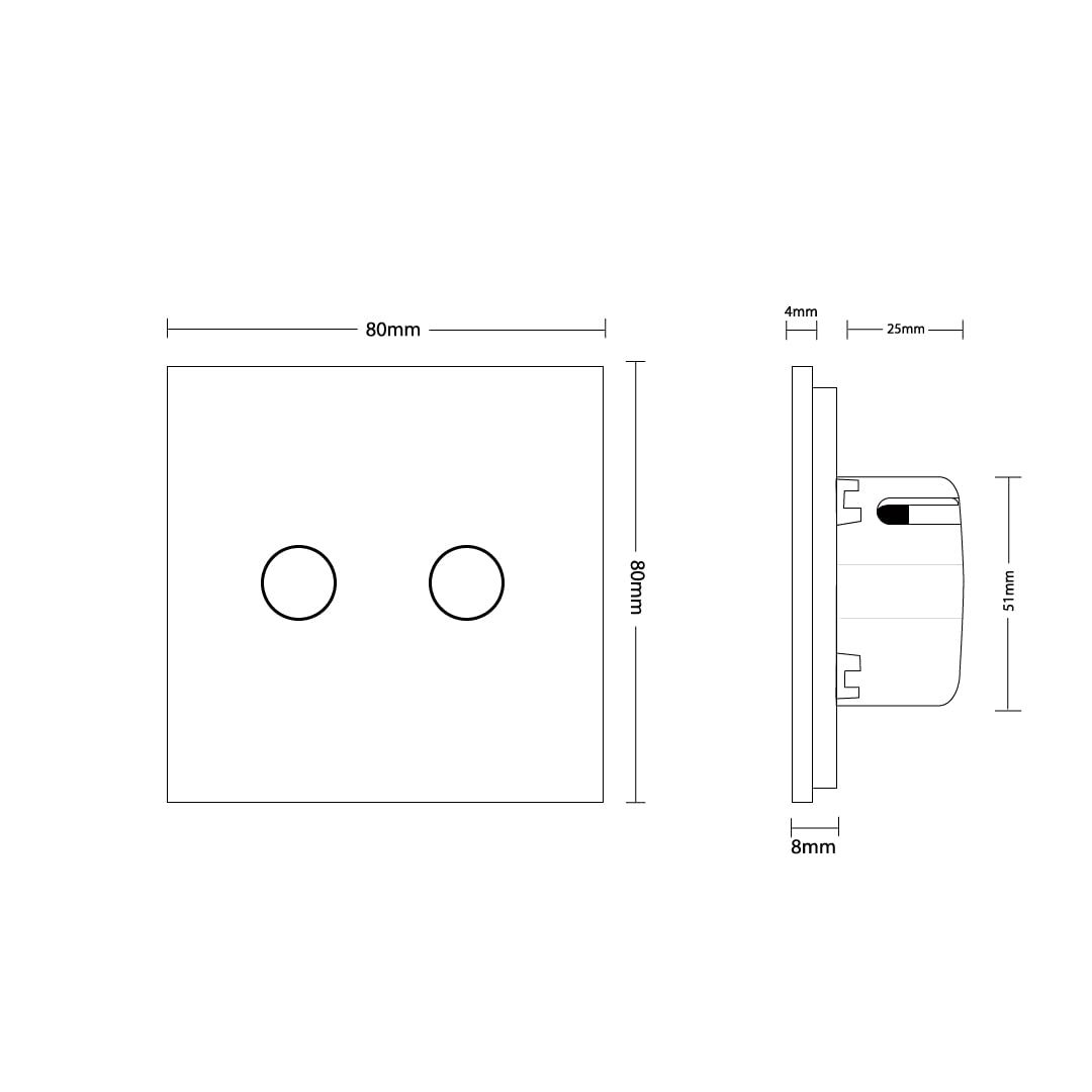LIVOLO Touch Funk Wechselschalter Kreuzschalter Serienschalter Smart Home Lichtschalter Touchschalter Wandschalter für Unterputz mit Glasblende in Weiß