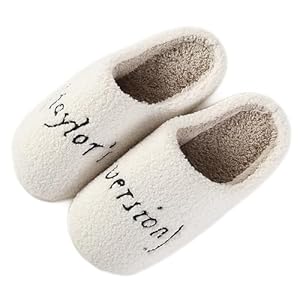 Meet Me at Midnight Slippers for Women Men Plush Fuzzy Cozy House Slippers Winter Warm Indoor Outdoor Shoes