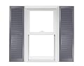 Polaris Homeside Open Louver Vinyl Shutters (1 Pair) 14-1/2in. x 39in. - 410 Gray