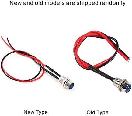 Elerose LED Panel Pilot Light LED Panel Pilot Dash Warning Light Indicator Lamp 4 Pcs 12v 8mm LED Panel Pilot Dash Warning Light Indicator Lamp Car Van Blue