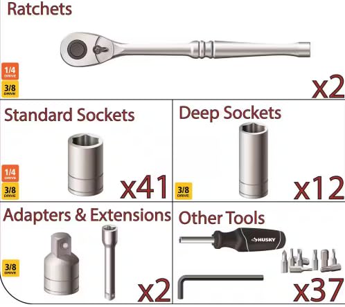 Husky Mechanics Tool Set in EVA Foam (94-Piece) thumbnail 6