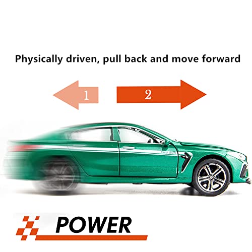 Arcadora 1:32 Scale Diecast Model Car Pullback Vehicle Toy Collection For Bmw M8 Model Car Toy, Kids Gift, With Sound And Light #TOP4