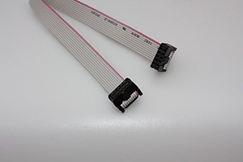 IDC 10-pin ribbon cable post connectors 1.0m long for ISP Atmel AVR STM ARM JTAG Programmer