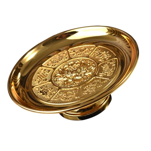 MINAOLULUS 仏教供物用蓮花型果物皿 頑丈設計 長持ち素材使用 寺院礼拝向け供物トレイ お供え物や食品盛り付け兼用