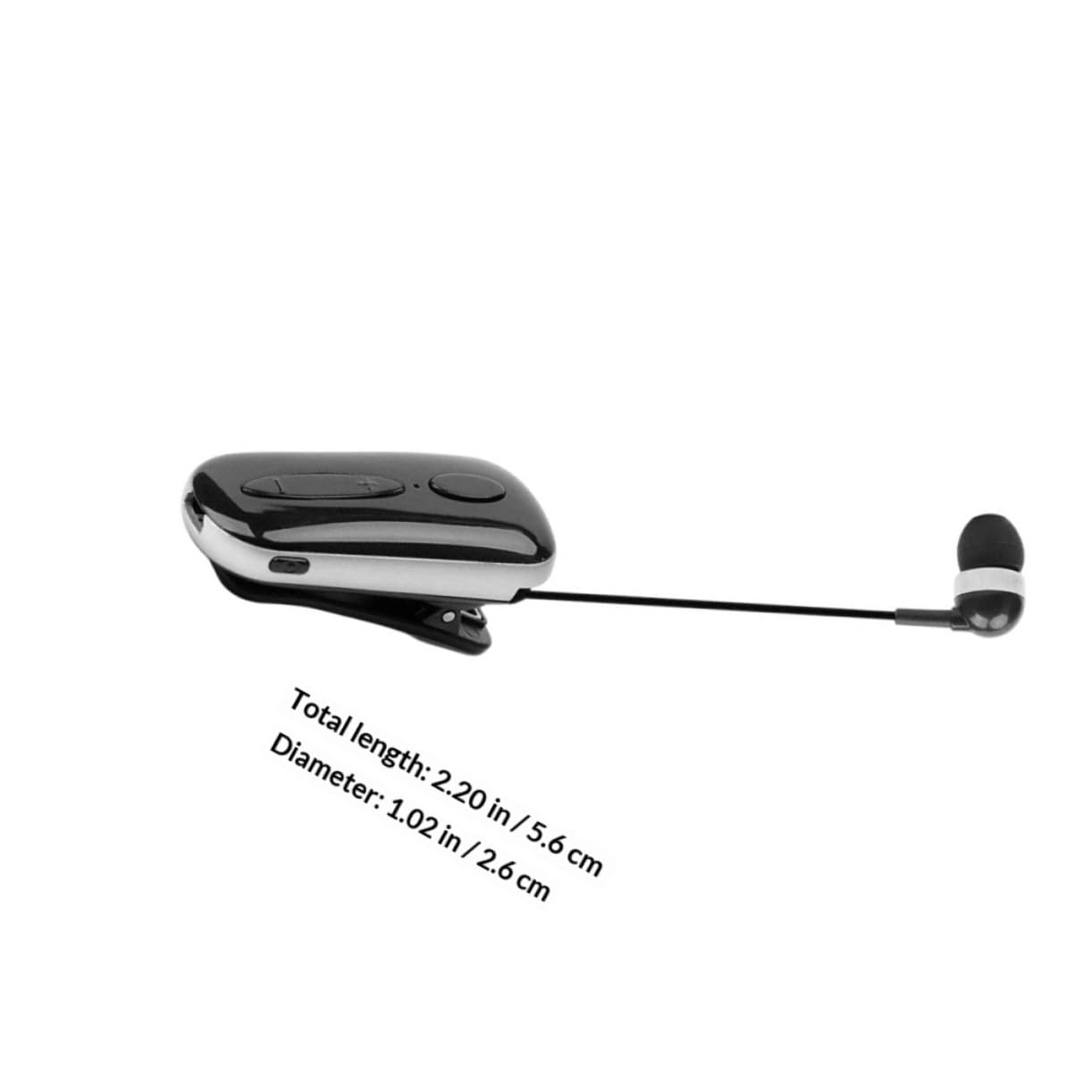 VILLCASE 1 Set Cuffie Wireless Retrattile Professionali con Clip per Orecchio Auricolari Sportivi Leggeri per Allenamento e con Bass e Comfort Prolungato Nero