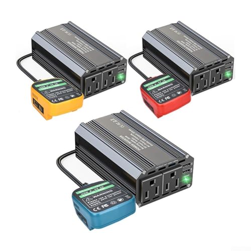 Inversor de batería de 18V a 20V de 300W con salida de 110V CA modelo B 6